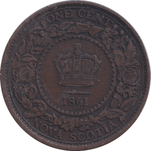1861 CENT NOVA SCOTIA CANADA - WORLD COINS - Cambridgeshire Coins