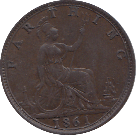 1861 FARTHING ( AUNC ) - FARTHING - Cambridgeshire Coins