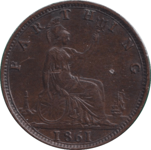 1861 FARTHING ( EF ) - FARTHING - Cambridgeshire Coins