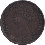 1861 FARTHING ( GVF ) - FARTHING - Cambridgeshire Coins