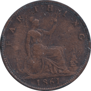 1861 FARTHING ( VF ) - FARTHING - Cambridgeshire Coins