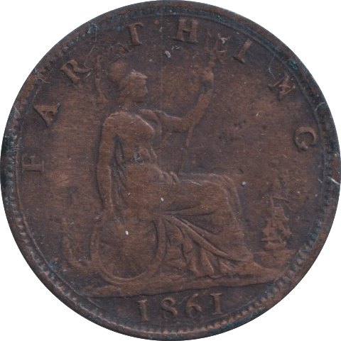 1861 FARTHING ( VF ) - FARTHING - Cambridgeshire Coins
