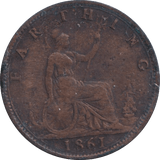 1861 FARTHING ( VF ) - FARTHING - Cambridgeshire Coins