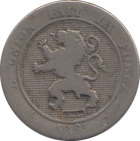 1861 FIVE CENTS BELGIUM - WORLD COINS - Cambridgeshire Coins