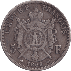 1861 FRANCE 5 FRANCS - WORLD COINS - Cambridgeshire Coins