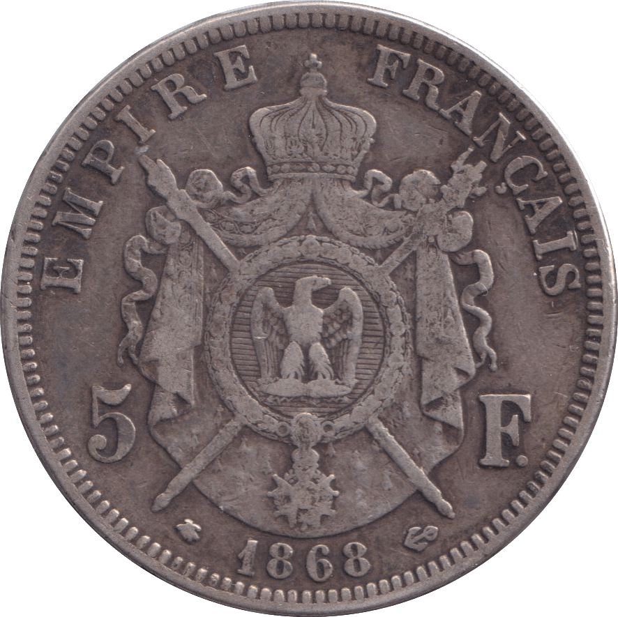 1861 FRANCE 5 FRANCS - WORLD COINS - Cambridgeshire Coins