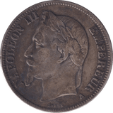 1861 FRANCE 5 FRANCS - WORLD COINS - Cambridgeshire Coins