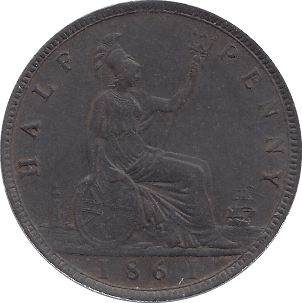 1861 HALFPENNY ( AUNC ) - HALFPENNY - Cambridgeshire Coins