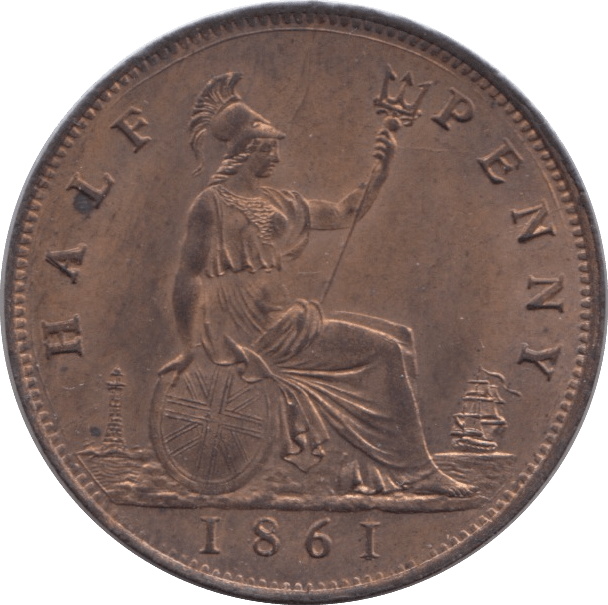1861 HALFPENNY ( BU ) - Halfpenny - Cambridgeshire Coins