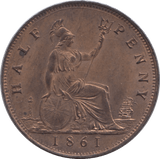 1861 HALFPENNY ( BU ) - Halfpenny - Cambridgeshire Coins