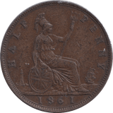 1861 HALFPENNY ( EF ) - WORLD COINS - Cambridgeshire Coins