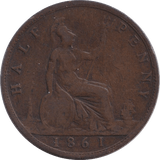 1861 HALFPENNY ( FAIR ) - HALFPENNY - Cambridgeshire Coins