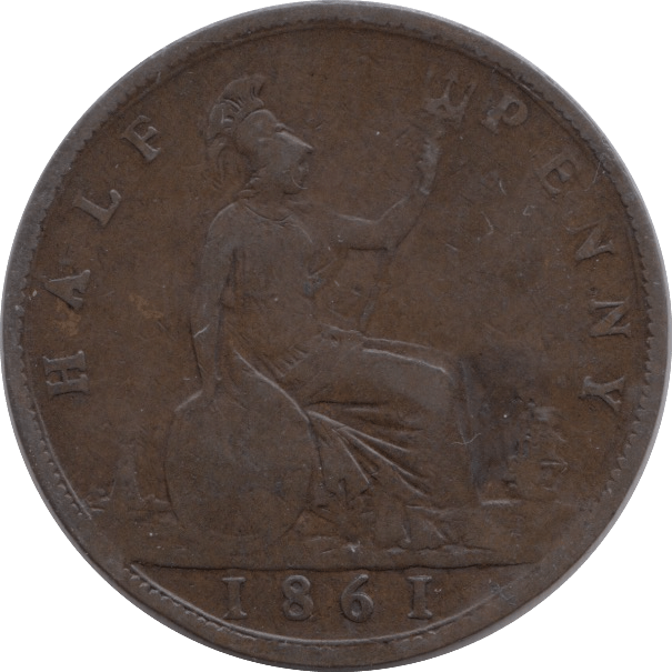 1861 HALFPENNY ( FINE ) - Halfpenny - Cambridgeshire Coins