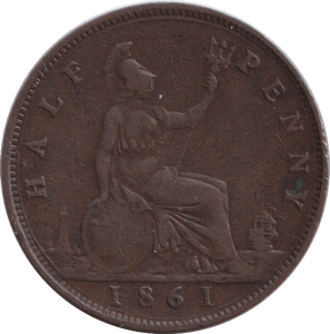 1861 HALFPENNY ( FINE ) - HALFPENNY - Cambridgeshire Coins