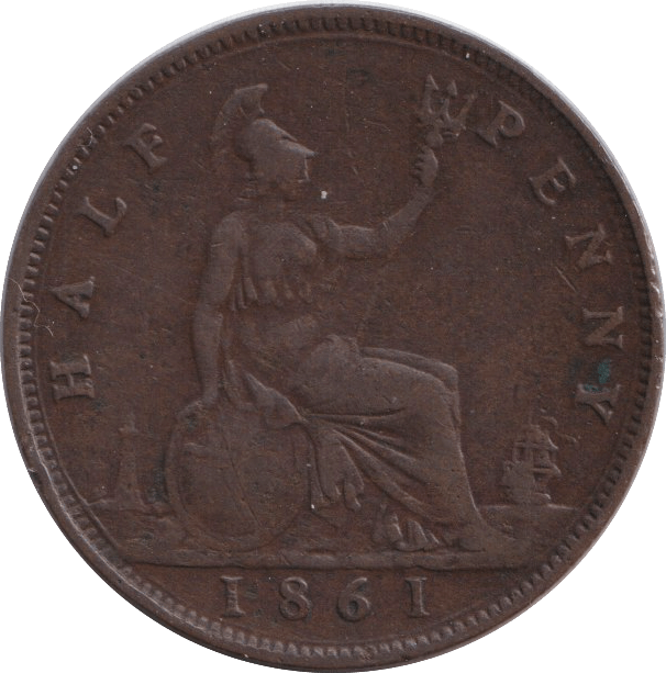 1861 HALFPENNY ( FINE ) - HALFPENNY - Cambridgeshire Coins