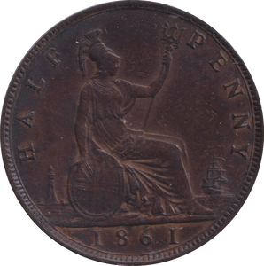 1861 HALFPENNY ( GVF ) - HALFPENNY - Cambridgeshire Coins