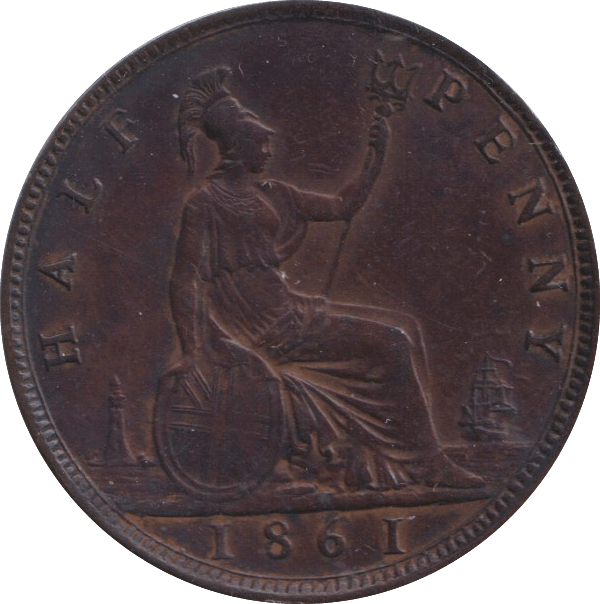 1861 HALFPENNY ( GVF ) - HALFPENNY - Cambridgeshire Coins