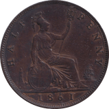 1861 HALFPENNY ( GVF ) - HALFPENNY - Cambridgeshire Coins