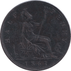 1861 HALFPENNY ( GVF ) - HALFPENNY - Cambridgeshire Coins
