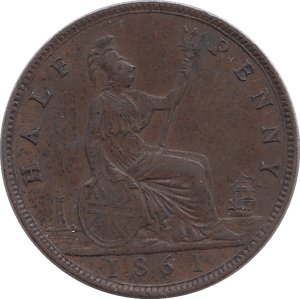 1861 HALFPENNY ( GVF ) - HALFPENNY - Cambridgeshire Coins