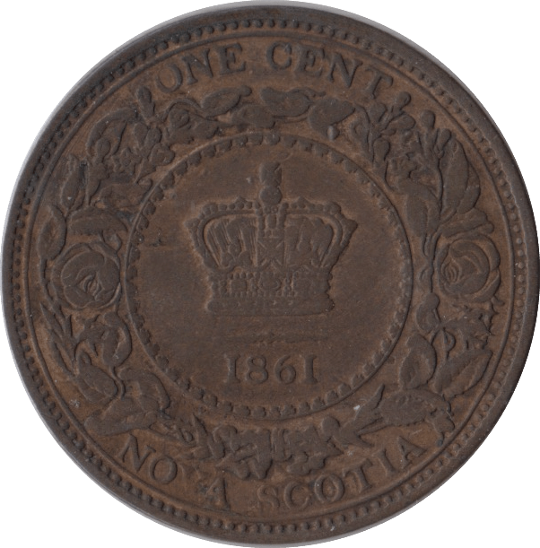 1861 HALFPENNY NOVA SCOTIA - WORLD COINS - Cambridgeshire Coins