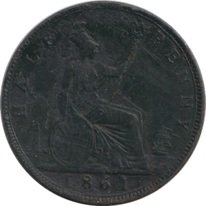 1861 HALFPENNY ( VF ) - HALFPENNY - Cambridgeshire Coins