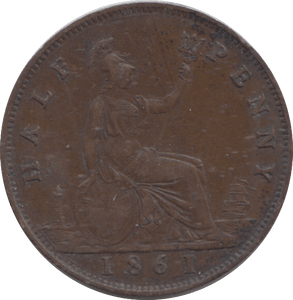 1861 HALFPENNY ( VF ) - HALFPENNY - Cambridgeshire Coins
