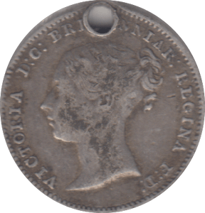 1861 HOLED THREEPENCE ( GF ) - THREEPENCE - Cambridgeshire Coins