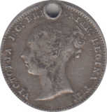 1861 HOLED THREEPENCE ( GF ) - THREEPENCE - Cambridgeshire Coins