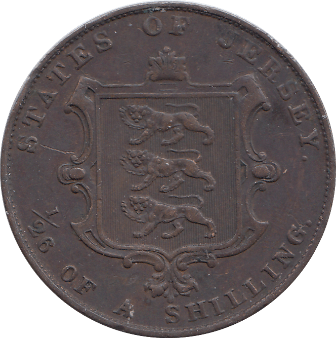 1861 JERSEY 1/26 OF A SHILLING - WORLD COINS - Cambridgeshire Coins