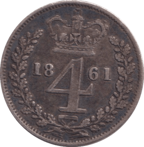 1861 MAUNDY FOURPENCE ( GF ) - MAUNDY FOURPENCE - Cambridgeshire Coins