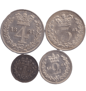 1861 MAUNDY SET - Maundy Set - Cambridgeshire Coins