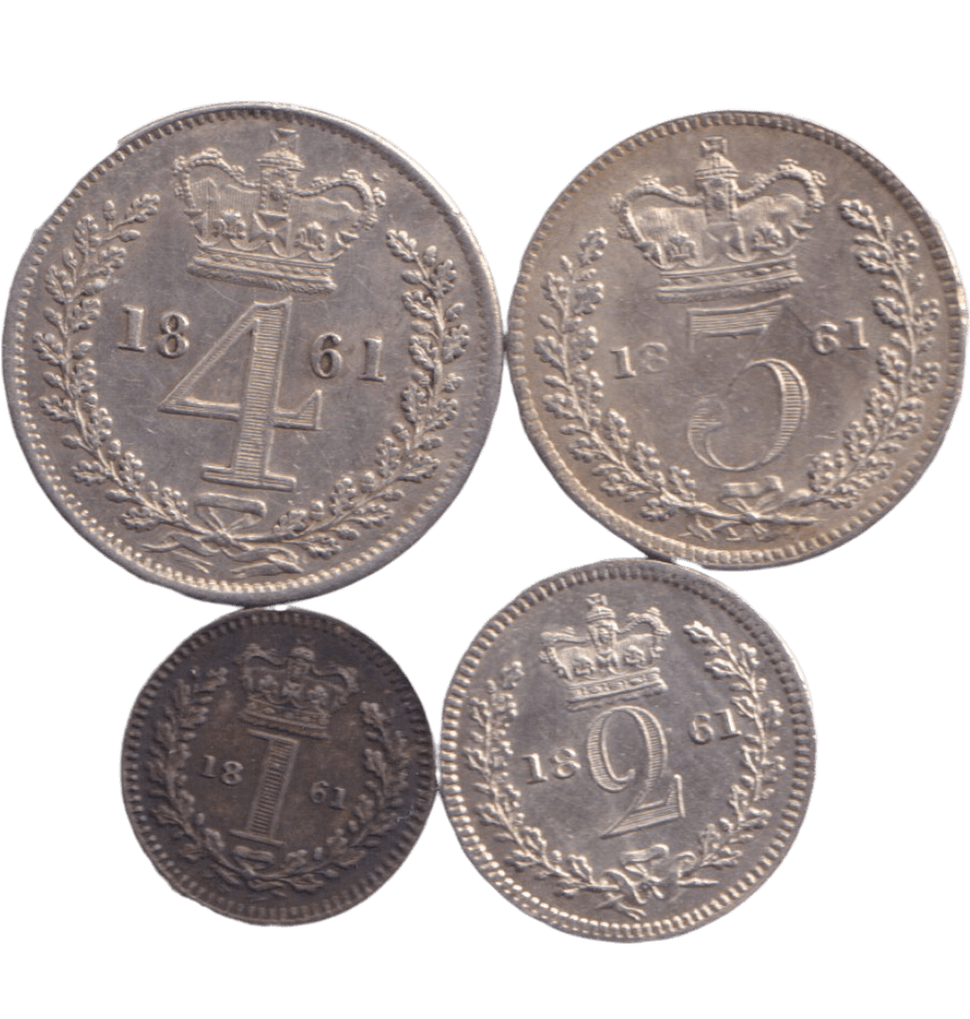 1861 MAUNDY SET - Maundy Set - Cambridgeshire Coins
