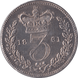 1861 MAUNDY THREEPENCE ( UNC ) - MAUNDY THREEPENCE - Cambridgeshire Coins
