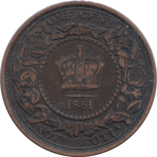 1861 NOVA SCOTIA ONE CENT - WORLD COINS - Cambridgeshire Coins