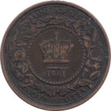 1861 NOVA SCOTIA ONE CENT - WORLD COINS - Cambridgeshire Coins