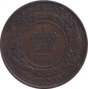 1861 ONE CENT NEW BRUNSWICK - WORLD COINS - Cambridgeshire Coins