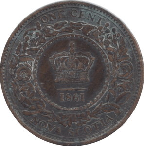 1861 ONE CENT NOVA SCOTIA - WORLD COINS - Cambridgeshire Coins