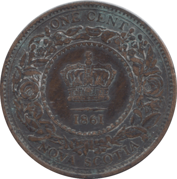 1861 ONE CENT NOVA SCOTIA - WORLD COINS - Cambridgeshire Coins