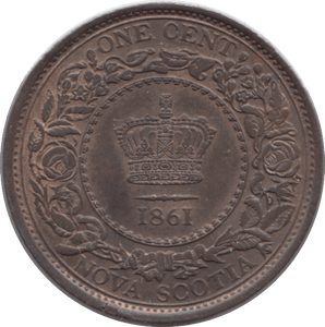 1861 ONE CENT NOVA SCOTIA - WORLD COINS - Cambridgeshire Coins