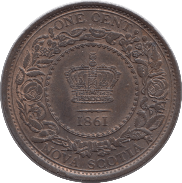 1861 ONE CENT NOVA SCOTIA - WORLD COINS - Cambridgeshire Coins