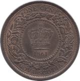 1861 ONE CENT NOVA SCOTIA - WORLD COINS - Cambridgeshire Coins