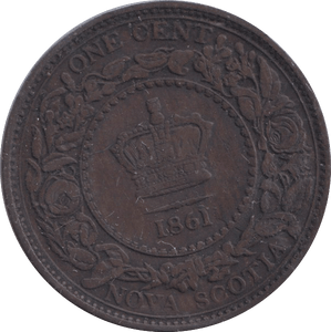 1861 ONE CENT NOVA SCOTIA - WORLD COINS - Cambridgeshire Coins