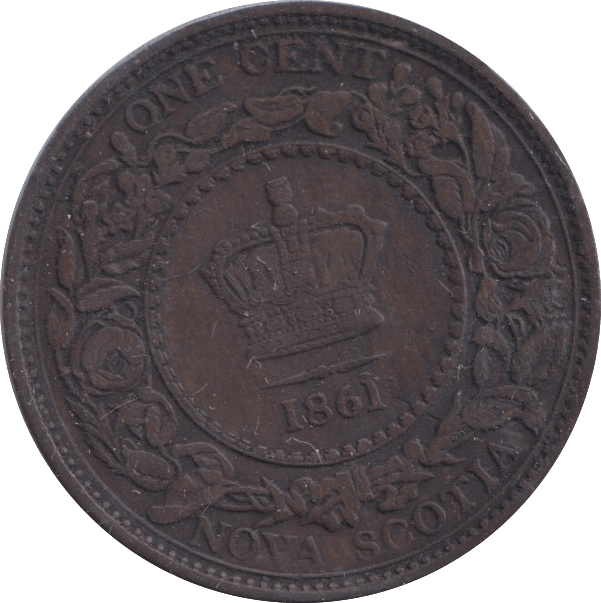 1861 ONE CENT NOVA SCOTIA - WORLD COINS - Cambridgeshire Coins
