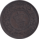 1861 ONE CENT NOVA SCOTIA - WORLD COINS - Cambridgeshire Coins