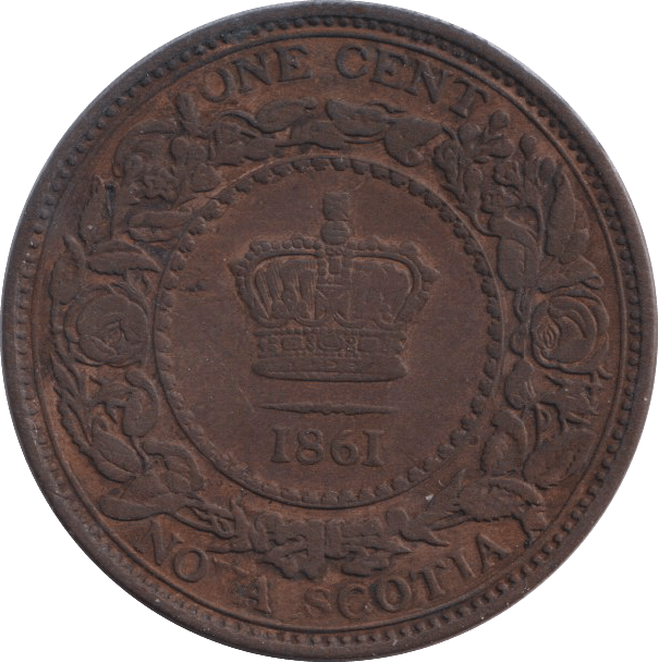 1861 ONE CENT NOVA SCOTIA - WORLD COINS - Cambridgeshire Coins