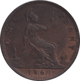 1861 PENNY ( EF ) - PENNY - Cambridgeshire Coins