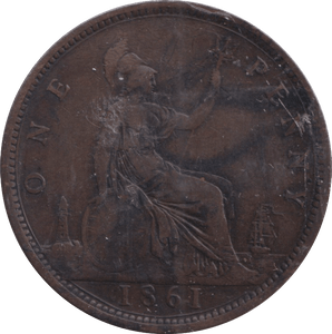 1861 PENNY ( FINE ) - PENNY - Cambridgeshire Coins