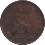 1861 PENNY ( GF ) - PENNY - Cambridgeshire Coins