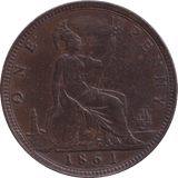 1861 PENNY ( GVF ) - PENNY - Cambridgeshire Coins